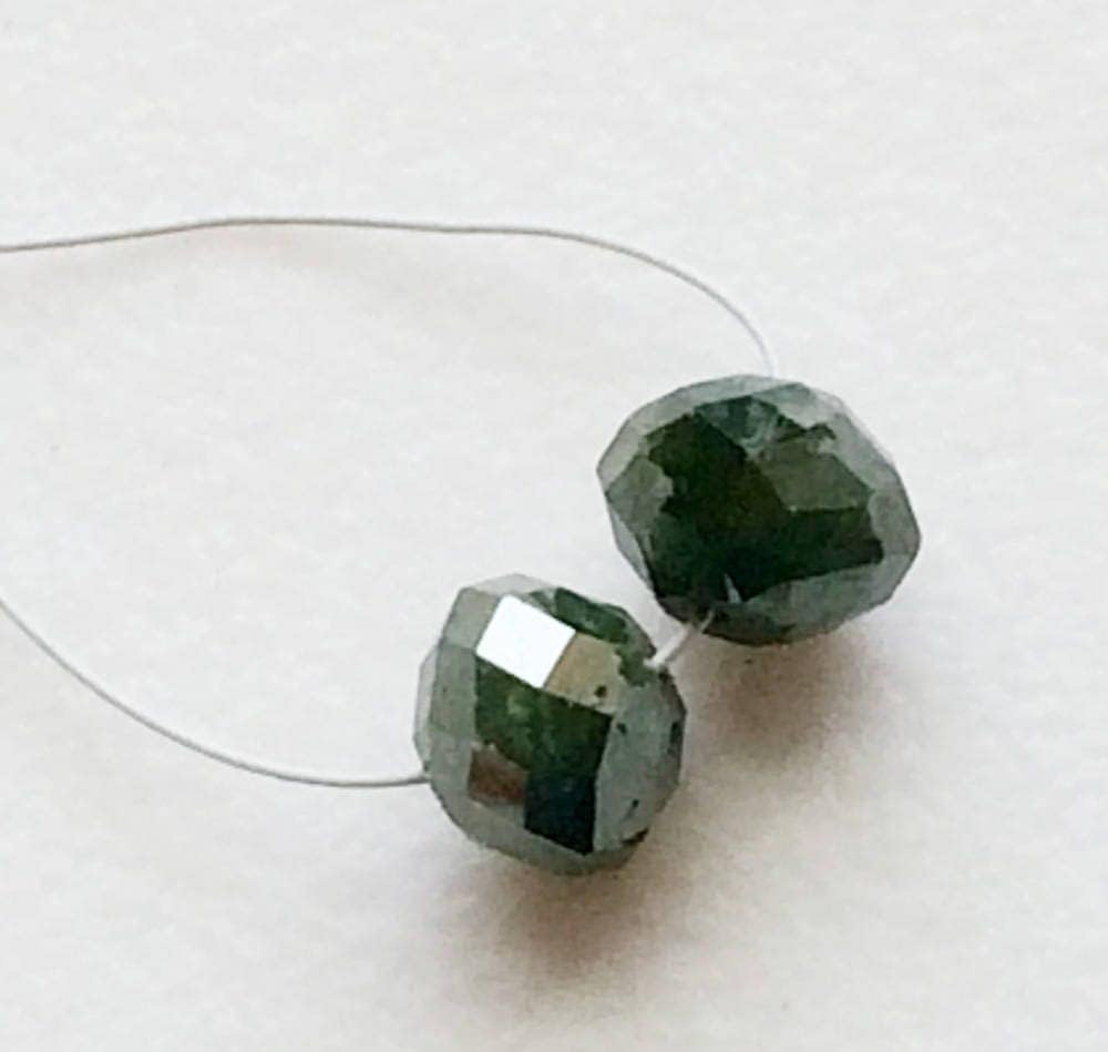 5mm Blue Sparkling Faceted Diamond Rondelle Beads, 1 Piece Diamond Beads, Diamond Rondelles for Jewelry - DS4118, 5 MM