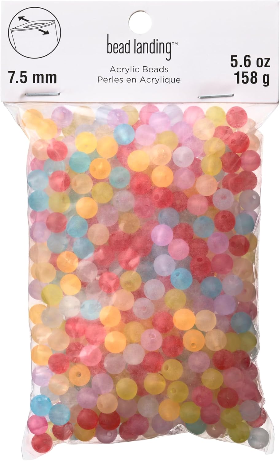 Bead Landing Multicolor Round Beads, 8mm, 12 Pack