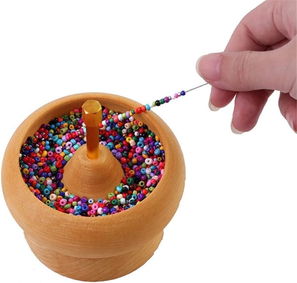 Waist Seed Spin Holder 2 Beading Needle about 1000 Grain Beads and 1 Roll Elastic Line (Color : A Size : One Size) (A One Size)