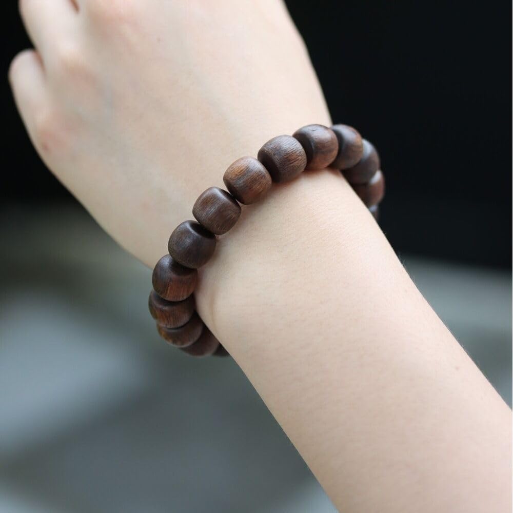 Agarwood 10 * 12mm*19pcs agarwood String Old Huian Old Type Beads Buddha Beads Rosary Beads