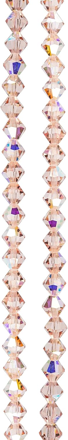 Bead Landing Preciosa Glass Crystal Bicone Beads, 6mm, 12 Pack