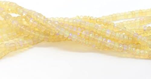 13 inch Strand of Natural gem Ethiopian Opal, 3-6 mm Rondelle Faceted Beads for DIY Jewelry Making. | Beads_03842, as per photo