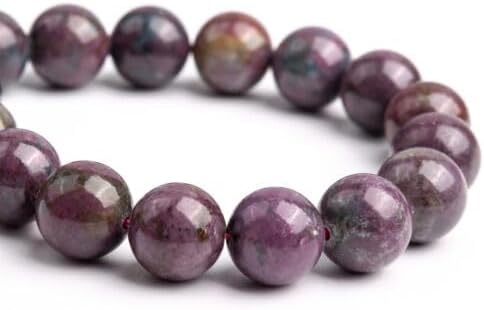 Full Strand 10MM Genuine Natural Purple Red Ruby Kyanite Beads Grade AA Round Loose Beads Fast Free Supply