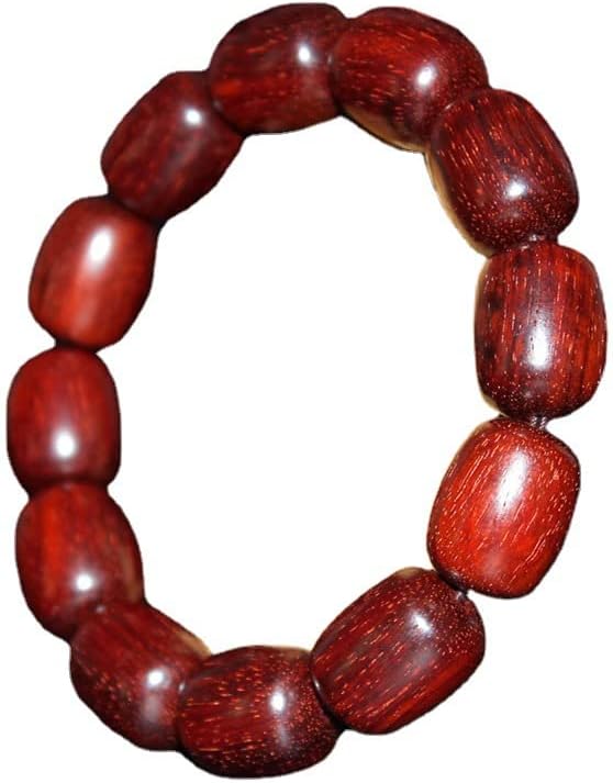 Mascot Wooden Crafts Wood Carving Art Wood Decoration Artwork 印度小叶紫檀枣珠手串 桶珠佛珠 紫檀红木珠 (小叶紫檀枣珠15mm)