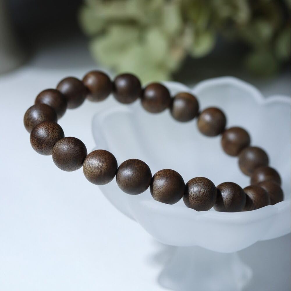 Agarwood Natural 10mm Vietnam Nha Trang Agarwood hand string Buddhist beads rosary beads