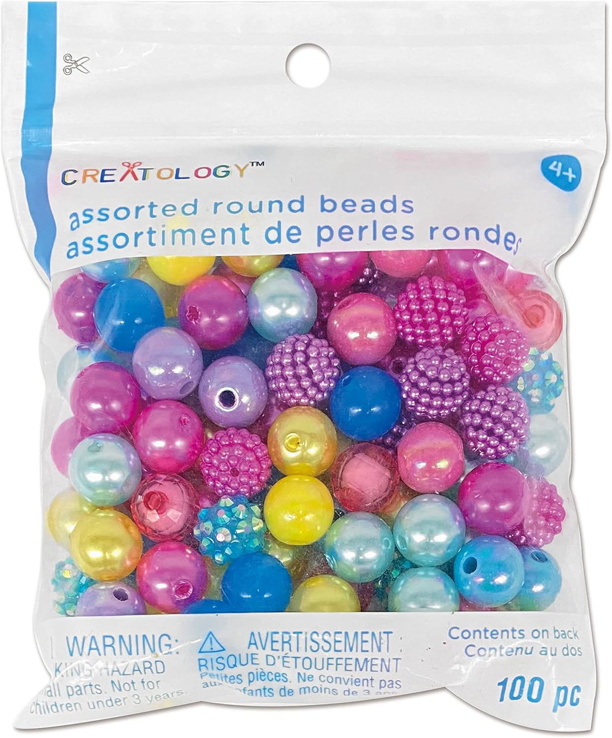 Creatology Mixed Gumball Beads, 12 Packs: 100 ct. (1,200 Total)
