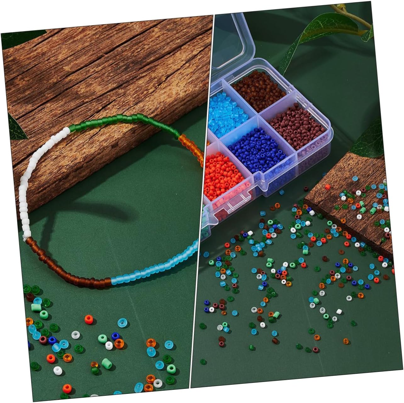 5 Boxes Glass Beads Bracelet Loose Beads Earring Making Supplies Bead Bracelet Kit Glass Ornaments for Crafts Handmade Necklaces Beading Kit Necklace Beads Beaded