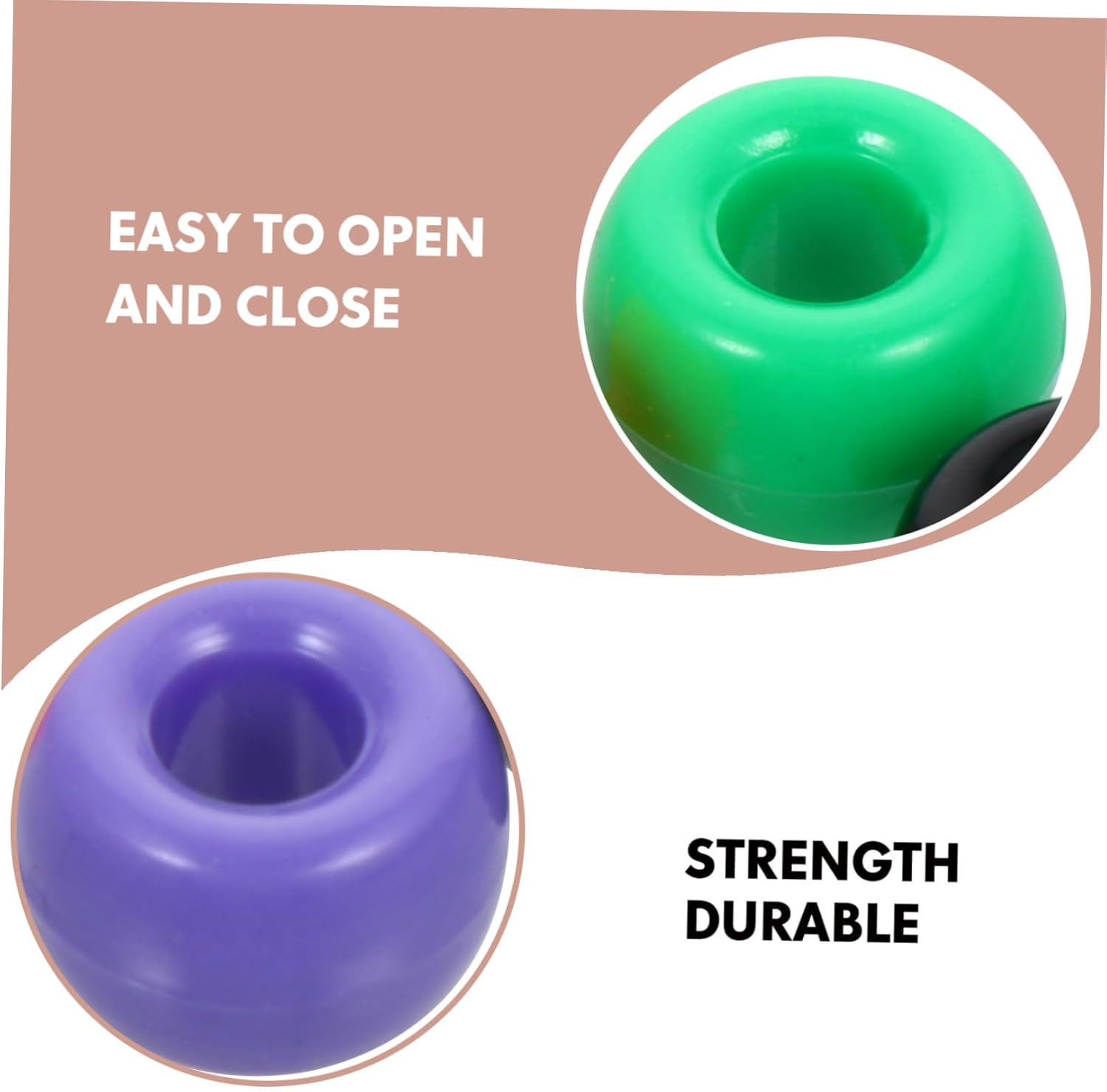 STOBOK 6pcs Plastic Beads for Halloween DIY Crafting Decorative Beads for Jewelry Making Smooth Spacer Approx