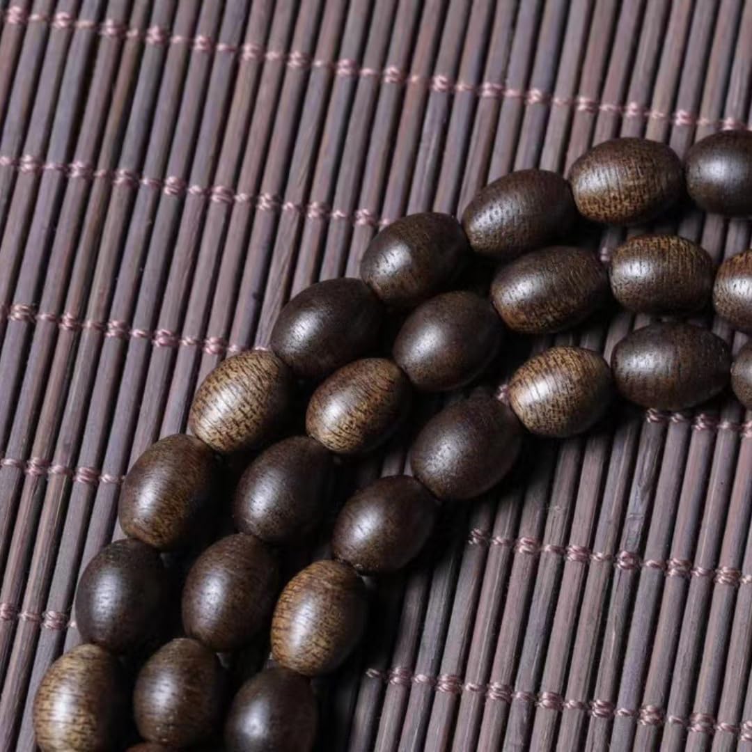 8mm*108 Pieces of Natural Wild Sugar Knot Vietnam Nha Trang White Qinan Agarwood Old Material Jujube Bead