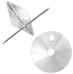 144 Pieces 10mm Preciosa Czech Crystal Rivoli Pendant, Crystal