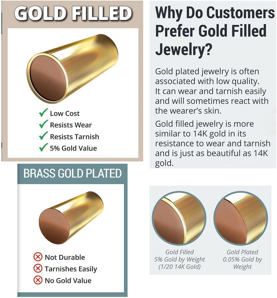 50pcs Adabele Real 1/20 14K Gold Filled 4.5mm (0.18 Inch) Saucer Bead Small Round Loose Beads Spacer (Hole 1.3mm) Non Tarnish for DIY Craft Jewelry Making JK2-G4