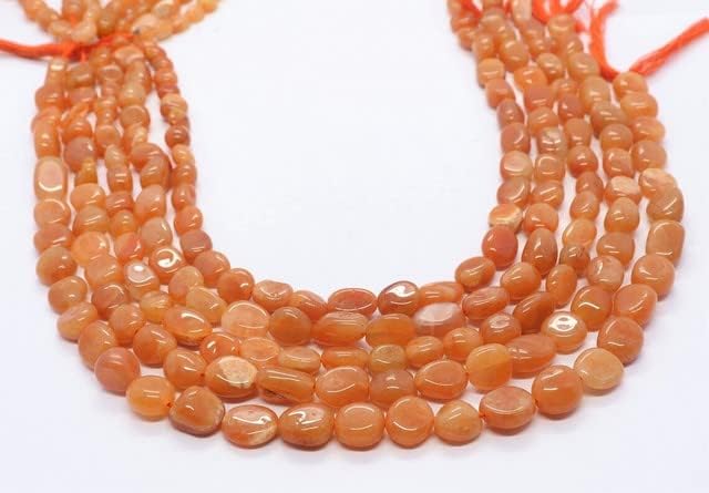 1 Strand AAA Natural Red Jade Smooth Uneven Shape Nuggets Beads, 7-8 MM Red Nuggets Beads, 13 Inch Smooth Uneven Shape Beads Strand CHIK-STNRD-27796