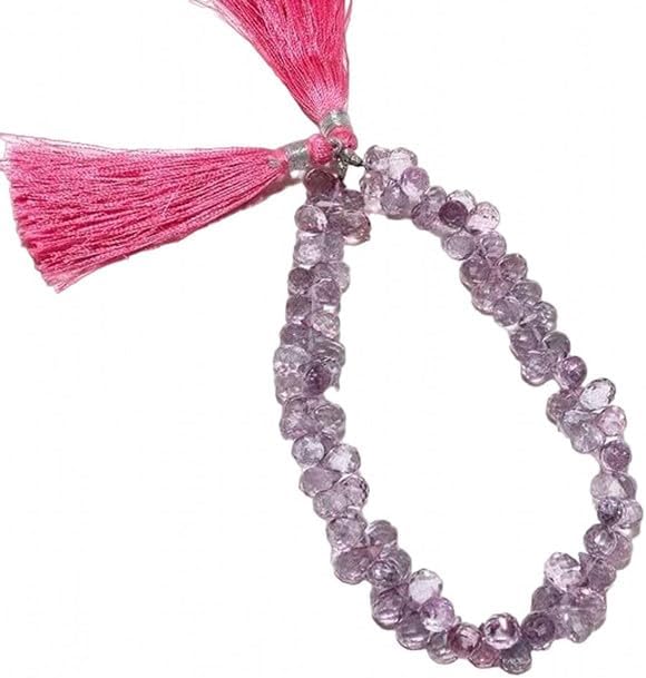 Coated Crystal Bead, Micro Faceted Briolette Beads, Tear Drop Beads Amethyst Color 7x10mm Beads, 6 Inch lot of 5 Strands Chik-STRD- 91149