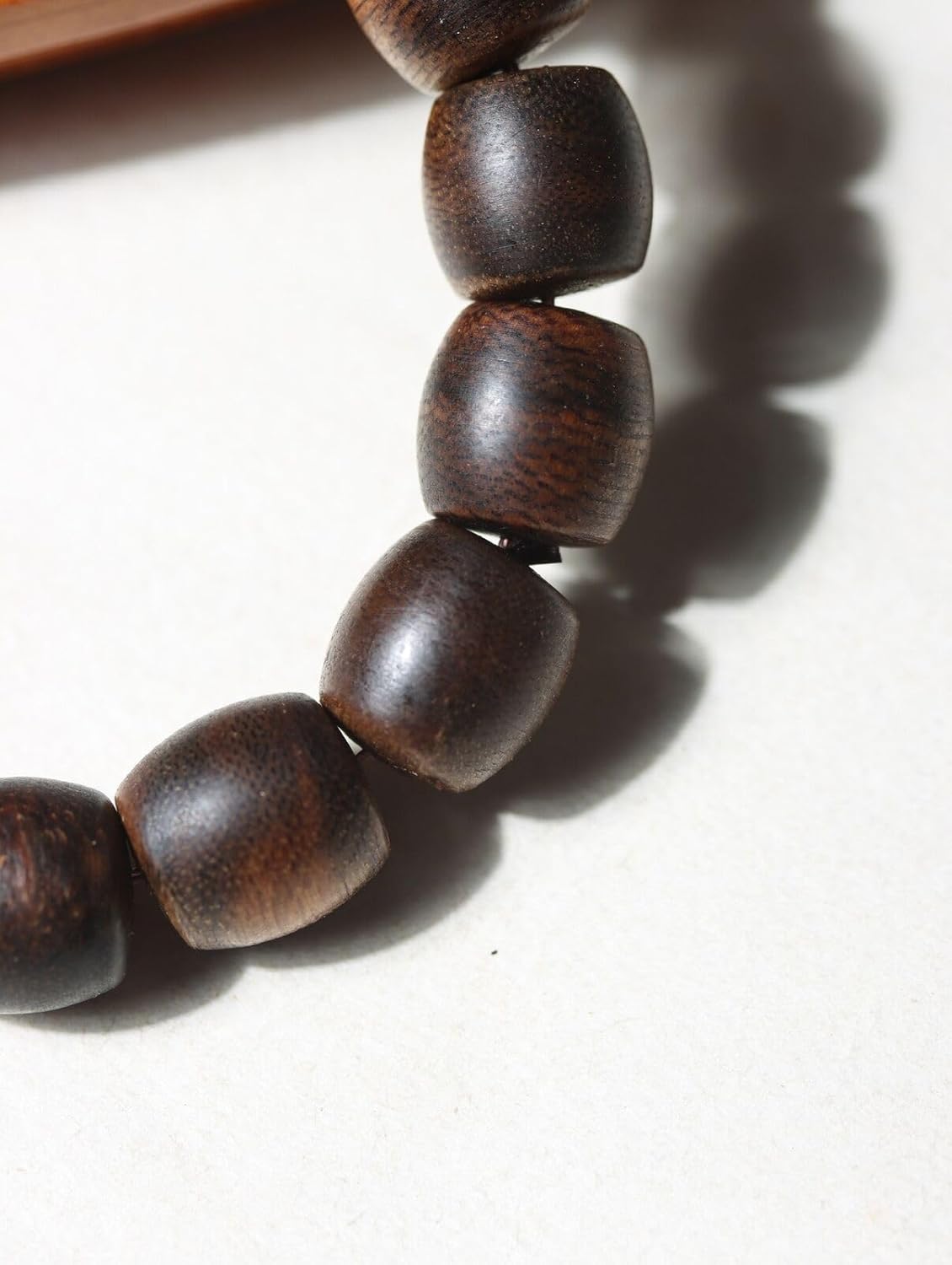 Agarwood 12mm×17pcs Fusen Red Earth Agarwood Drum Beads Nine Points Sinking Buddha Beads