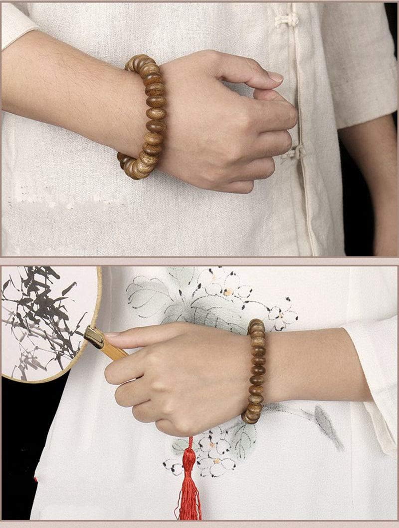GLW Meditation MALA Prayer beads Indonesia Genuine Wild Agarwood Aloewood 7 mm #4951