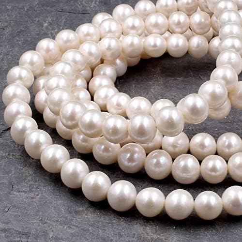13 inch Strand of Natural gem Fresh Water Pearl, 10mm Round Smooth Beads for DIY Jewelry Making. | Beads_03823