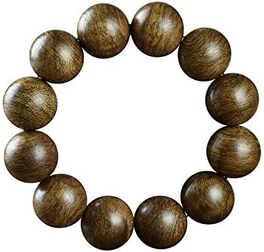 GLW Tarakan Genuine Natural Wild Agarwood Aloewood 18mm Malas Prayer Beads #4677