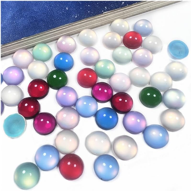 200Pcs Premium Faceted Cat Eye Beads Wholesale - 20mm AB Coated Beads Bulk for Hair Accessories & Keychain Making (Blue3)