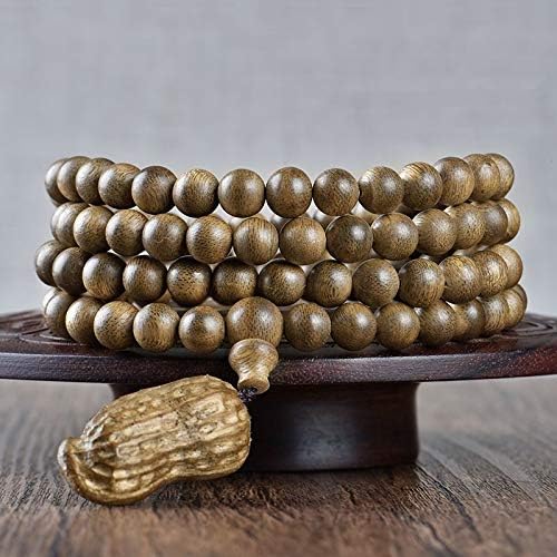 GLW 7mm Kalimantan Agarwood Malas 108 Zazen Prayer Beads Genuine Natural Wild #4370