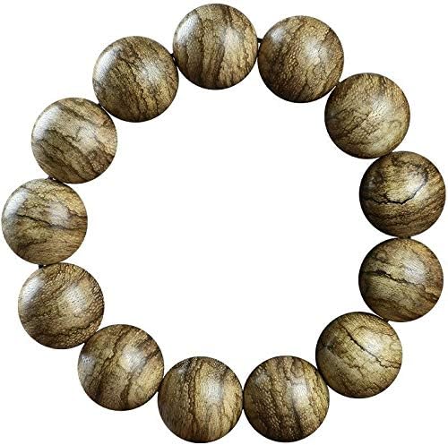 GLW Nha Trang Genuine Natural Wild Agarwood Aloewood 17mm MALA Prayer Beads #4679