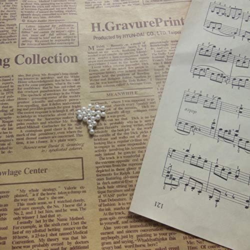 Xucus Without Holes 2mm 3mm Pearl Cabochon Round White Ivoy Pearl Imitation ABS Plastic Beads Jewelry Accessories Making Findings DIY - (Color: 2mm About 103000pcs)