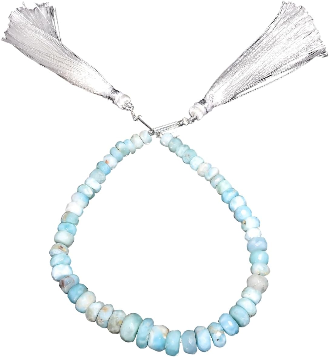 Natural Larimar Gemstone Rondelle Faceted Beads 3X3 mm 50 Strand 9