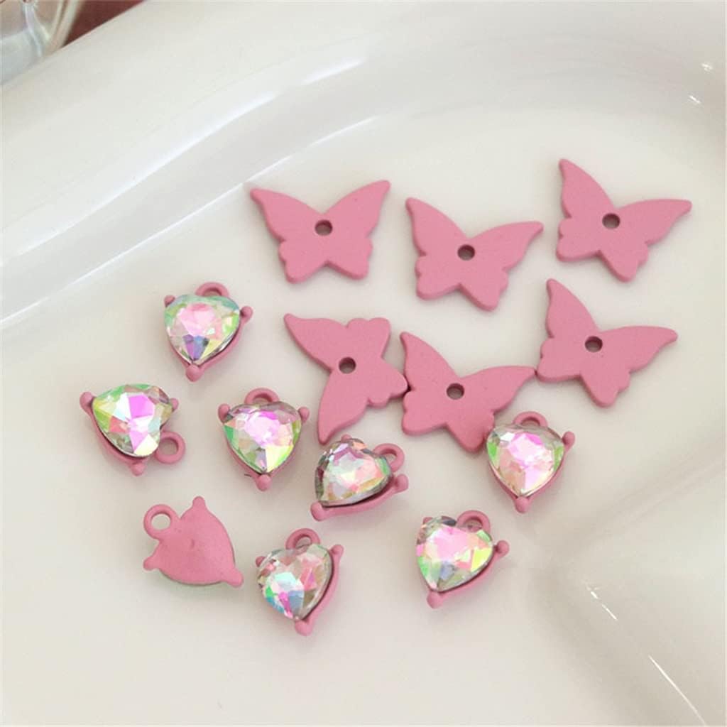 SIDUFHAOPKLL Zirconia Love Earrings Accessories Pendant Handmade DIY Jewelry Material Kit(D)