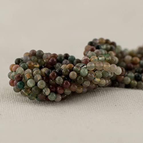13 inch Strand of Natural gem Indian Agate, 2mm Round Smooth Beads for DIY Jewelry Making. | Beads_04805