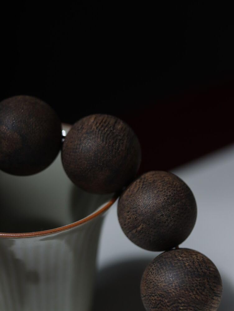 Agarwood Brunei Black Chess Sinker Skewer 20mm*12pcs Agarwood Buddha Beads Rosary Beads