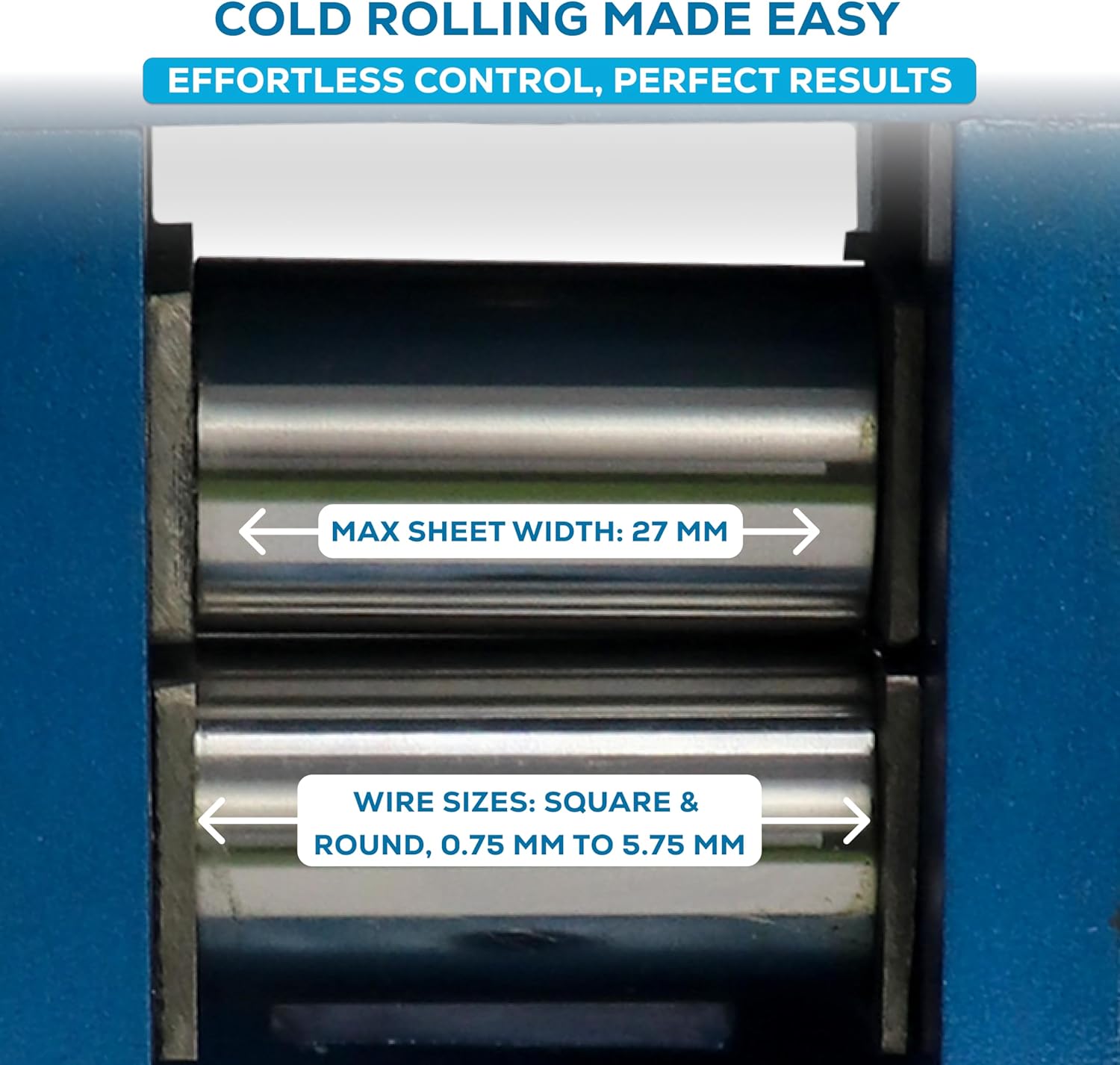 SIMOND STORE Rolling Mill Machine, 3 Inch (76 mm), 5 Rollers Combination Manual Rolling Mill for Jewelry Making, Tabletting Jewelry Tool for Metal Sheet and Wire