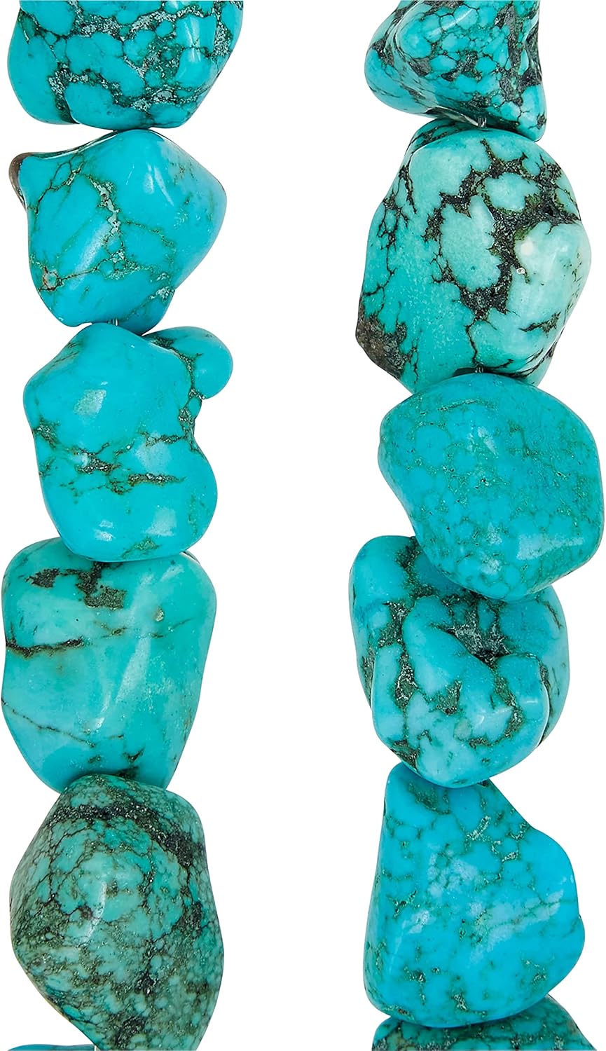 Bead Landing Turquoise Dyed Howlite Nugget Beads, 12 Pack