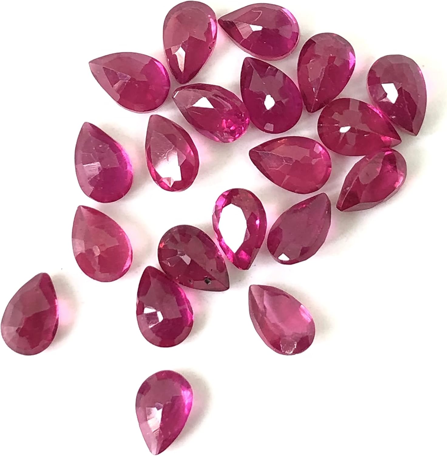Luster Ruby Pear Shape Cut Faceted Loose Gemstone Size 4x3 mm, 5x3 mm, 5x4 mm, 6x4 mm, 7x5 mm, 8x6 mm, 9x7 mm, 10x8 mm, 11x9 mm & 12x10 mm All Matching Ruby At Wholesale Price- Best Selling item of shop, Price For 1 Piece