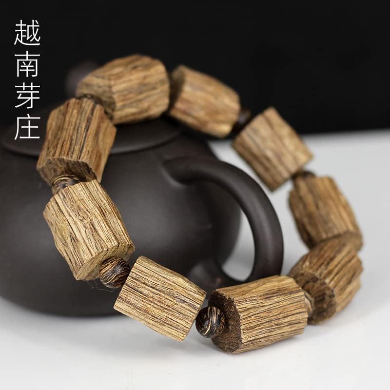 越南芽庄沉香桶珠随型手串 男女佛珠木质 手链木珠檀香文玩工艺(越南芽庄桶珠随型)