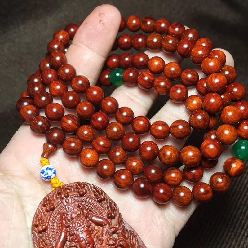Mascot Wooden Crafts Wood Carving Art Wood Decoration Artwork 千手观音小叶紫檀0.8 * 108颗带星佛珠 润饱满光滑细腻(小叶紫檀千手观音)