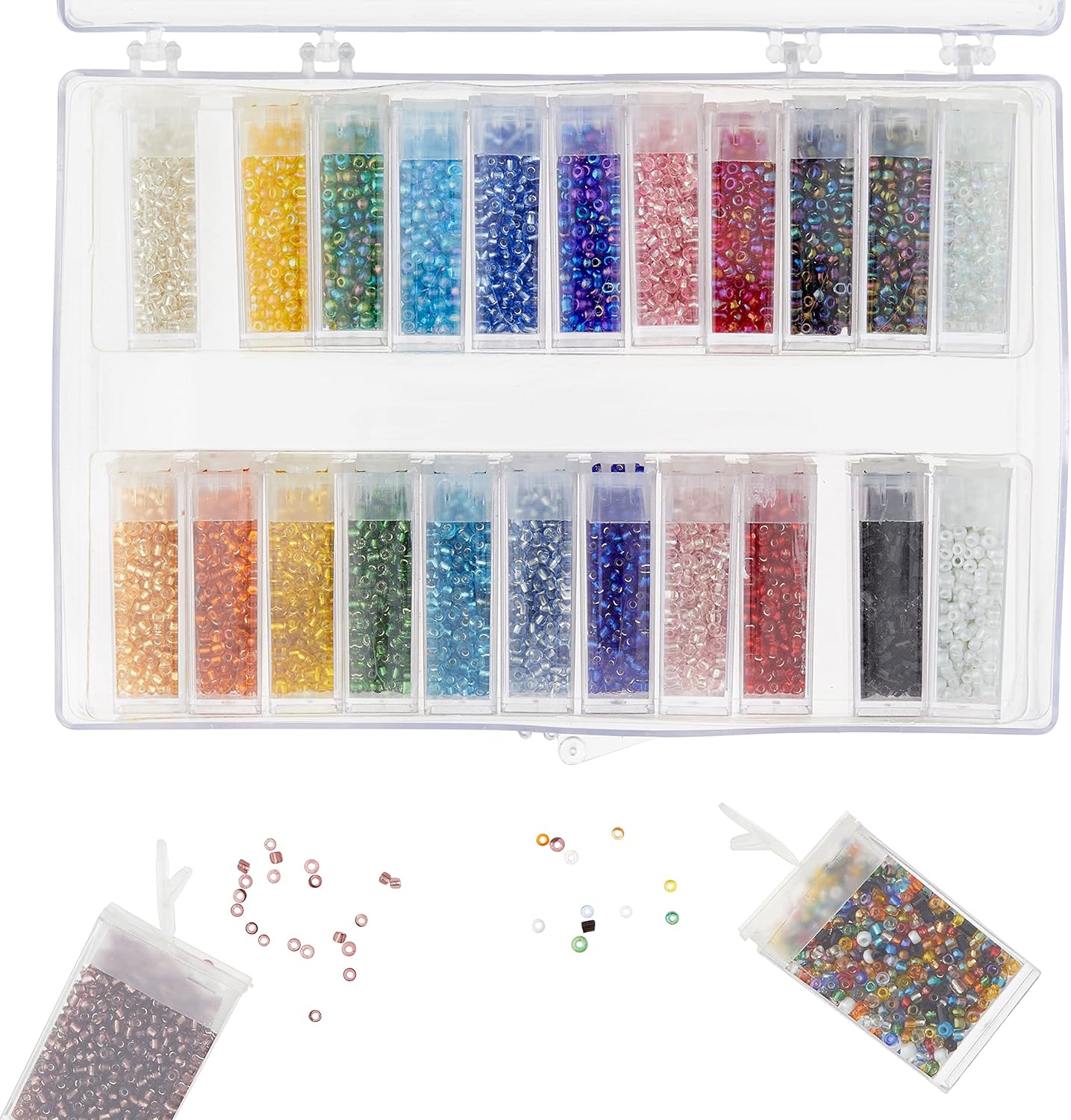 Bead Landing Storage Box with Assorted Bead Colors, 6 Pack