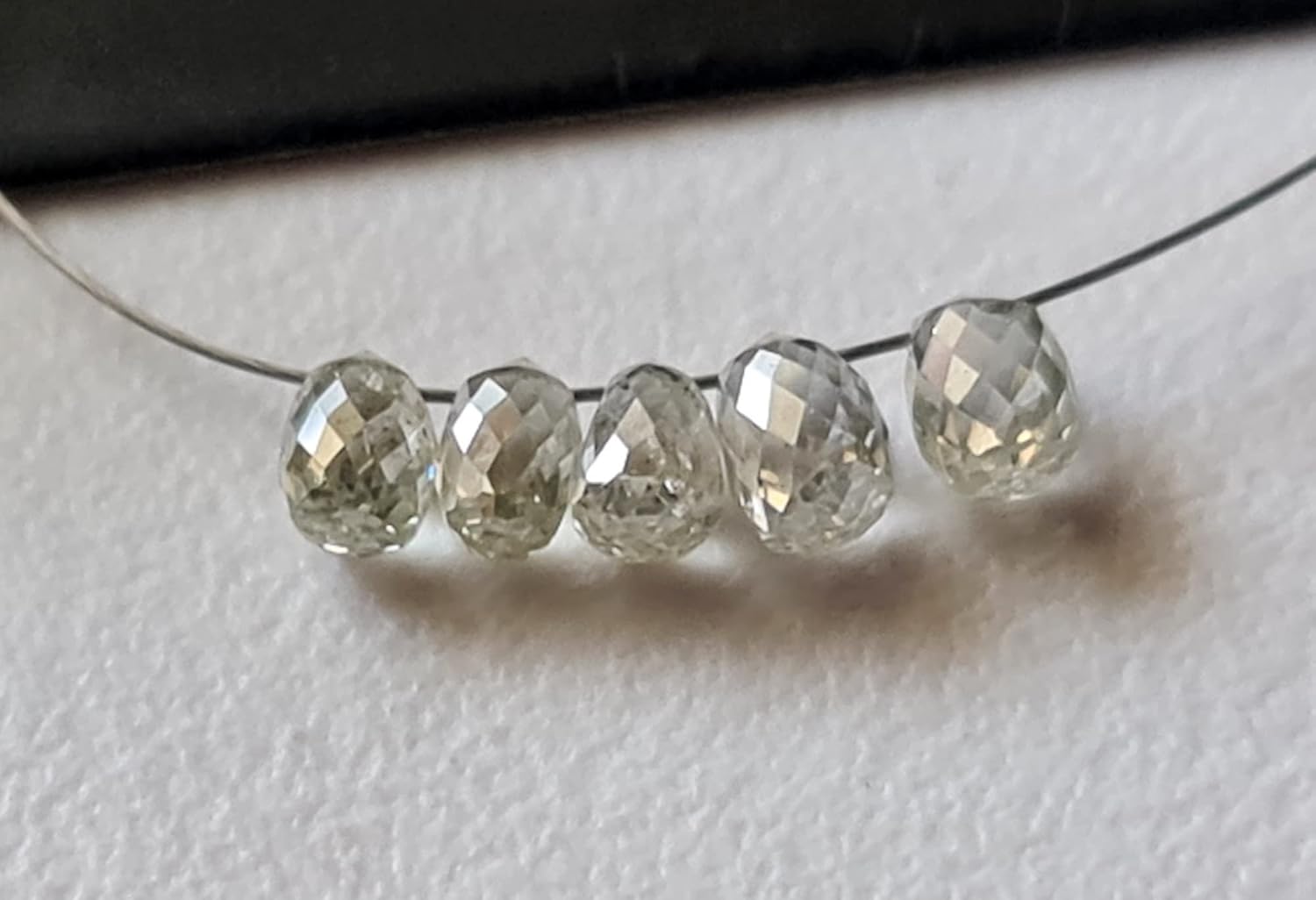 Gray Brown Yellow Multi Color Diamond Tear Drop Beads, 2x2.5 mm - 3.5x4.2 mm Natural Sparkling Diamond Briolette for Jewelry (10 Pcs to 40 Pcs) - APKJ6