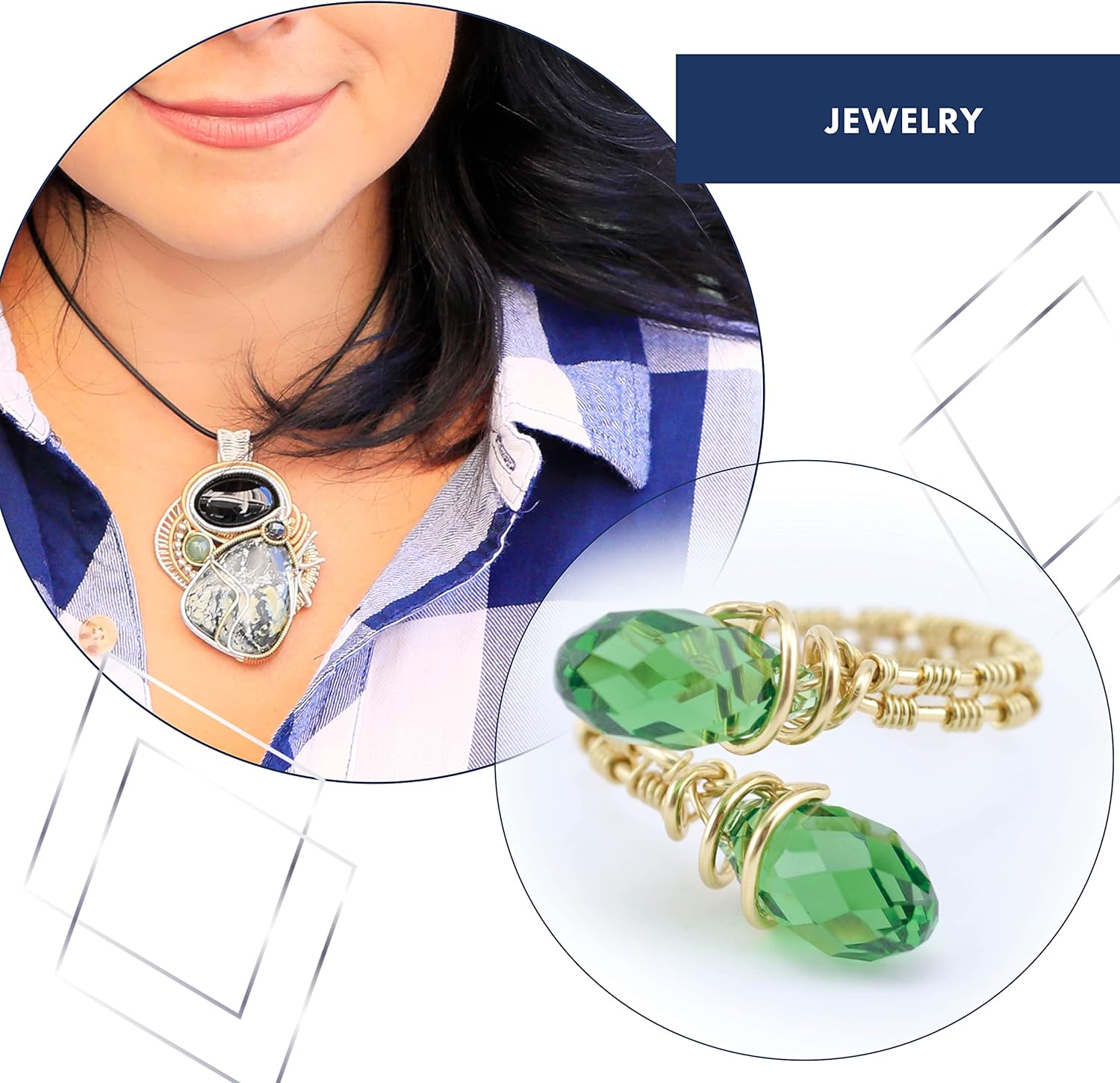 Beadalon German Style Wrapping Wire, Round, Gold Color, 22 Gauge, 500 ft