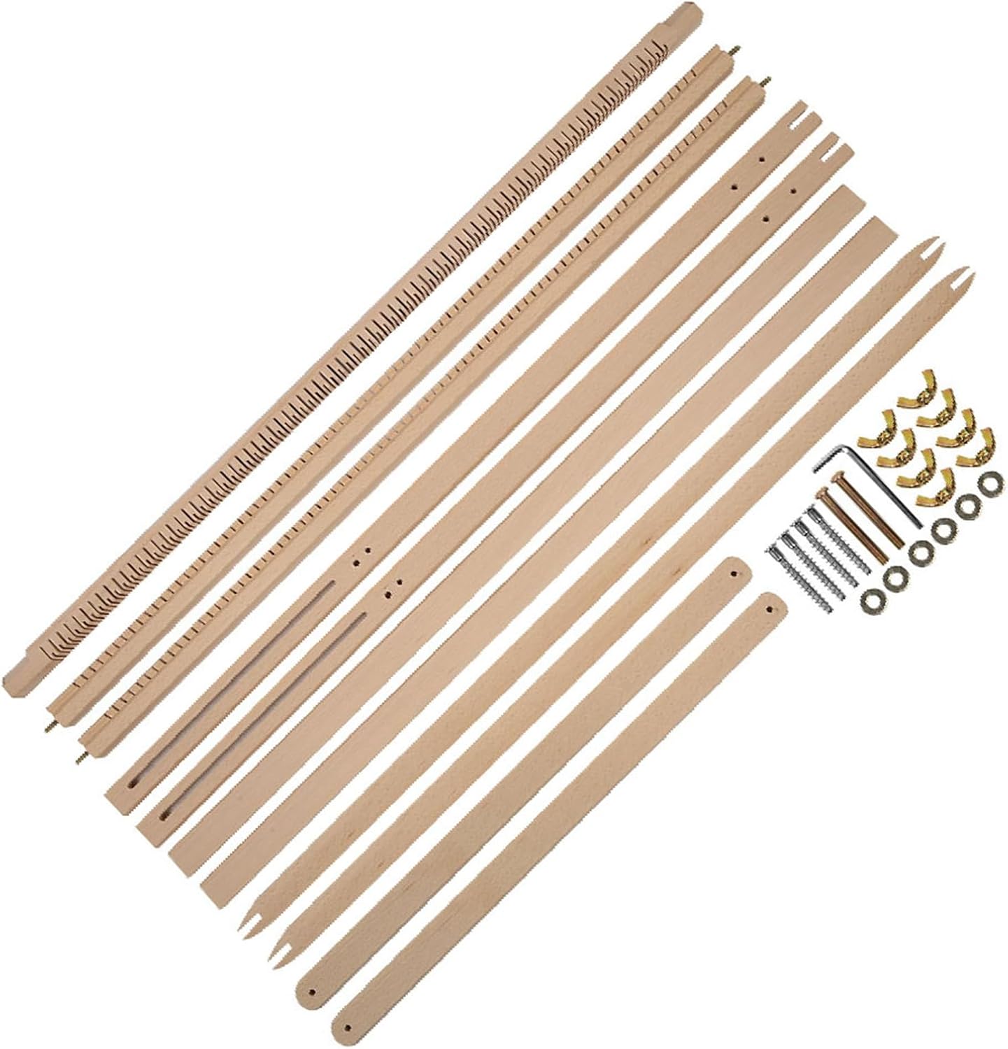 VINGVO Weaving DIY Wooden Hand Weaving Machine Adjustable Bracket Tapestry Wool Knitting Tool 89 X 88 X 3cm 60-85cm Weaving Height Knitting Machine for Beginner Adults Weaving