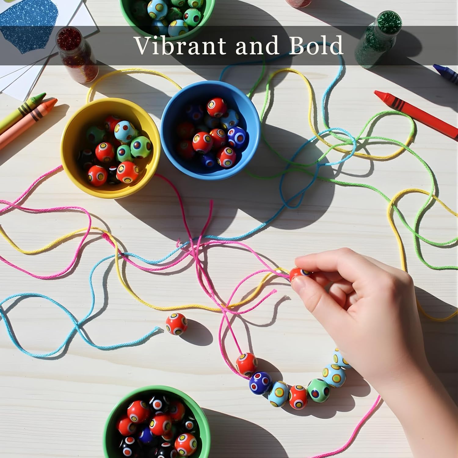 Handcrafted Multicolor Fancy Lampwork Glass Beads | Available in 10 Strands | Artistic Loose Crystal Beads for Jewelry Making, DIY Crafts & Necklace Supplies.