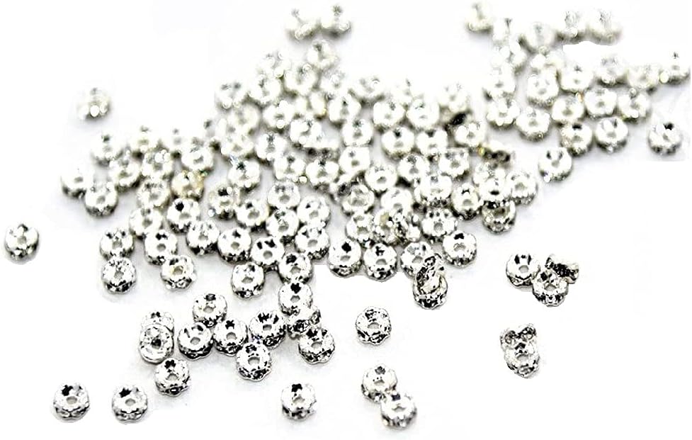 The Design Cart 2000 pc (4 mm) Red Golden Ring | Metallic Ring for Jewellery Making