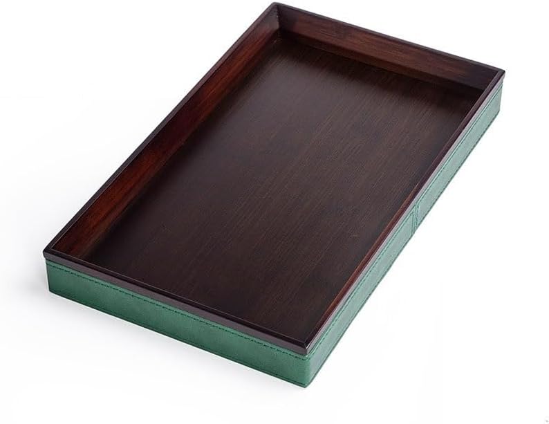 Tray Leather Tray Rectangular Teacup Tea Tray Afternoon Tea Coffee Jewelry Aromatherapy Storage Tray Hotel Entrance Tray Serving Trays(E)
