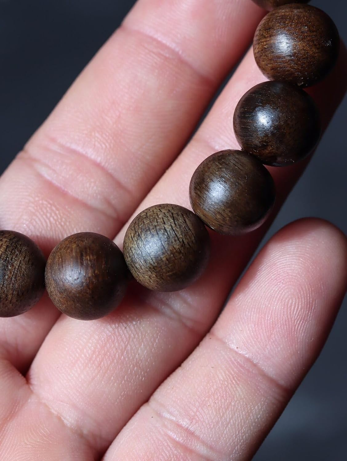 Agarwood 12mm x 17pcs Old Material Fusen Red Earth Agarwood string beads Rosary beads