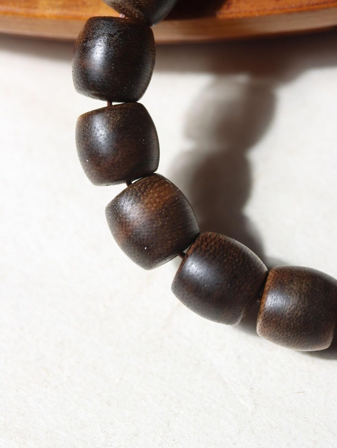 Agarwood 12mm×17pcs Fusen Red Earth Agarwood Drum Beads Nine Points Sinking Buddha Beads