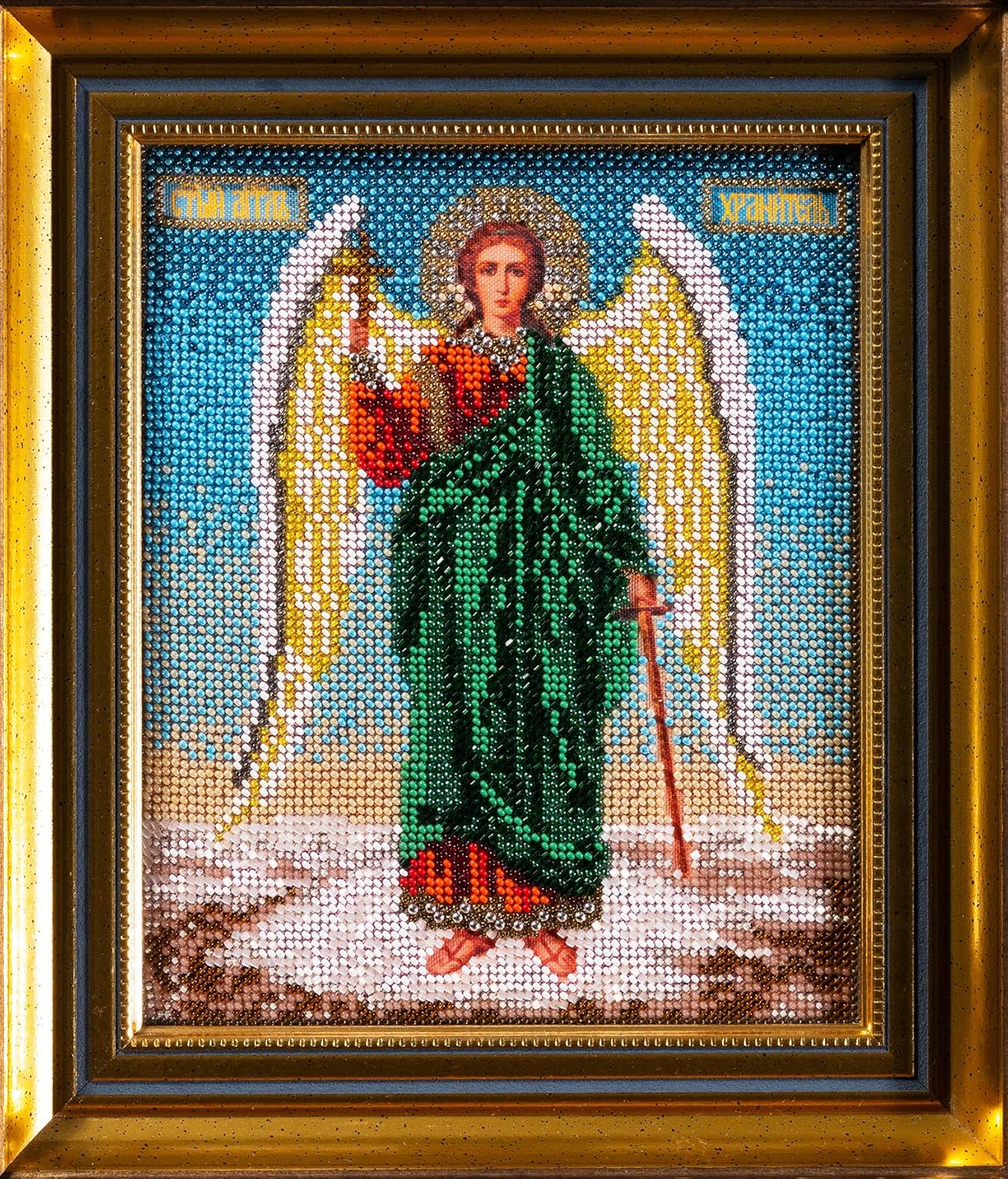 Bead Embroidery Kit DIY Icon Guardian Angel 7.1
