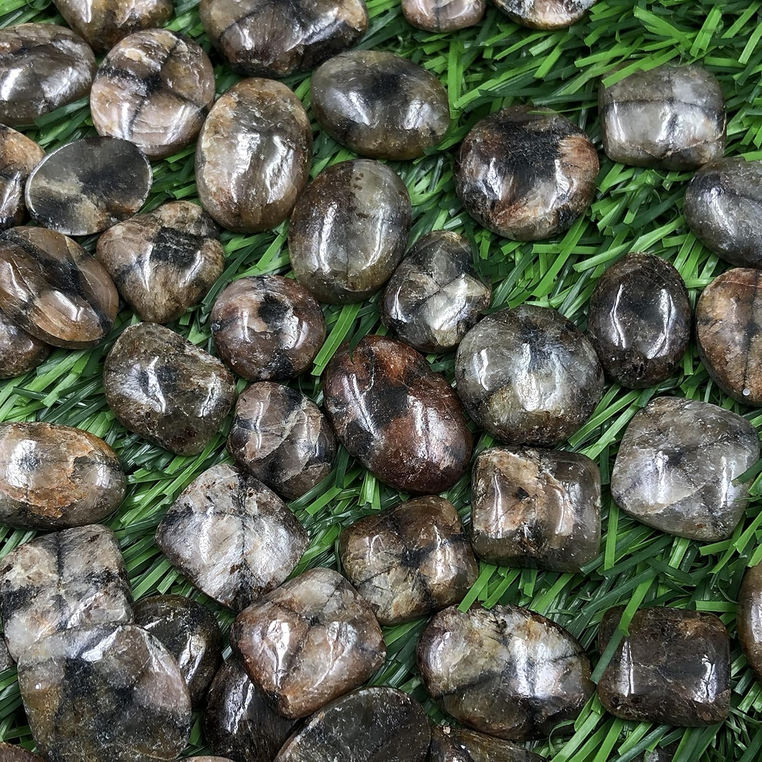 Natural CHIASTOLITE Gemstone Loose Cabochon Lot For Jewelry Making, Loose Gemstone For Ring, Earring & Pendant Necklace, Jewelry Making Cabochons, Healing Gemstones