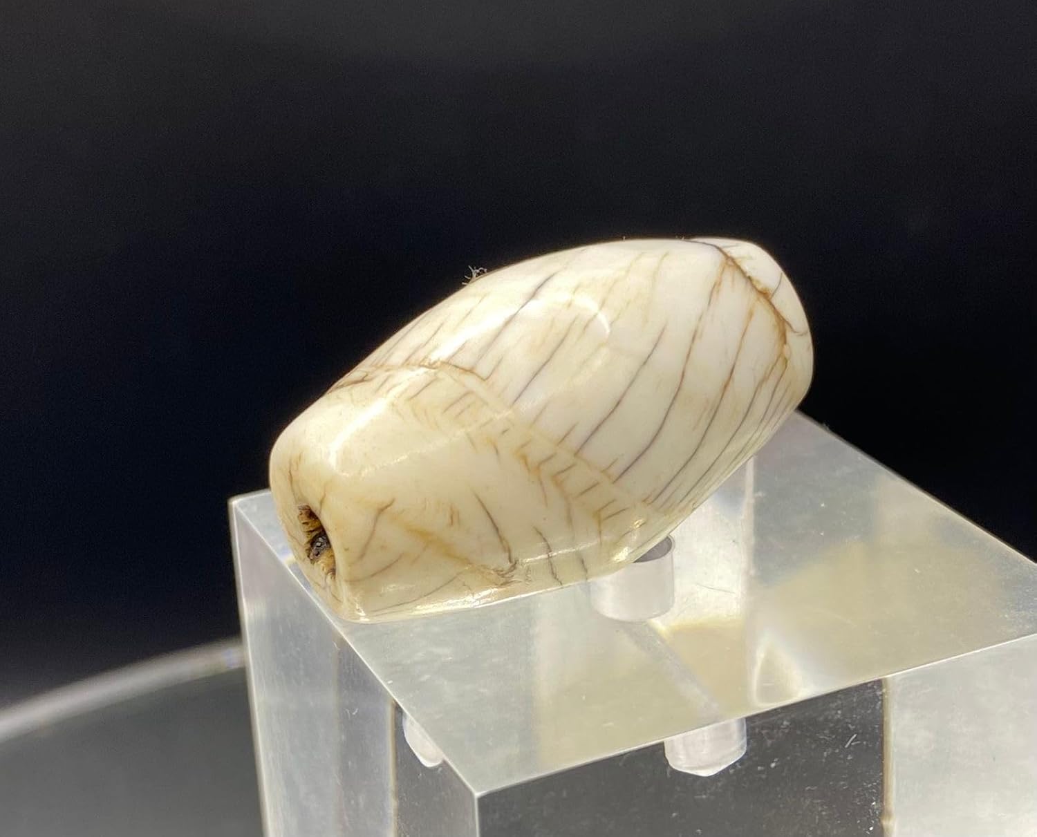 Handcrafted Nepalese Tibetan Natural Shell Pearl Bead with Turquoise 33x20mm –16.81g Barrel Carved Bead for Jewelry Making, Craft Supplies, DIY Necklace & Bracelet Design,Loose Beads (20)