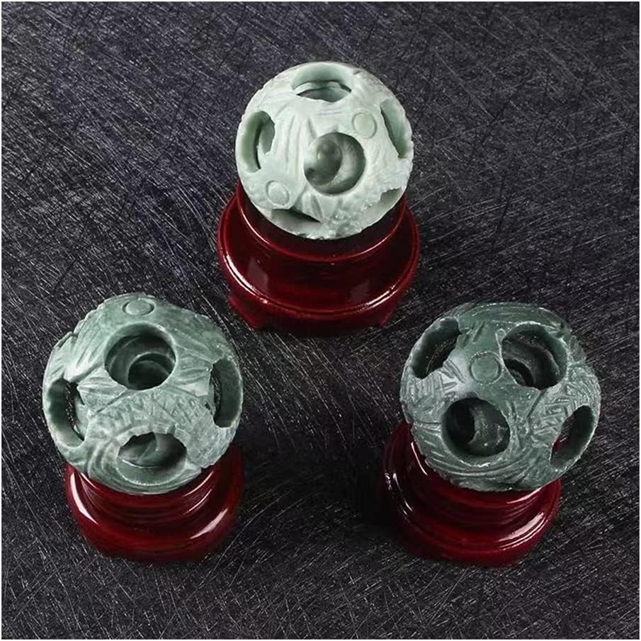 Health & Household 1pc Natural Carving Transfer Xiuyan Jade Hollow Crystal Balls Spheres 90mm for Healing