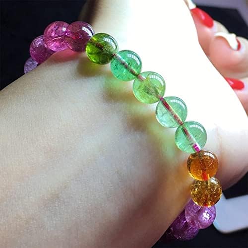 BEADS GEMSTONE 1 Strands Natural Mix Tourmaline Multi-color Stretch Bracelet Round Beads 8mm 04502 Code-HIGH-23339