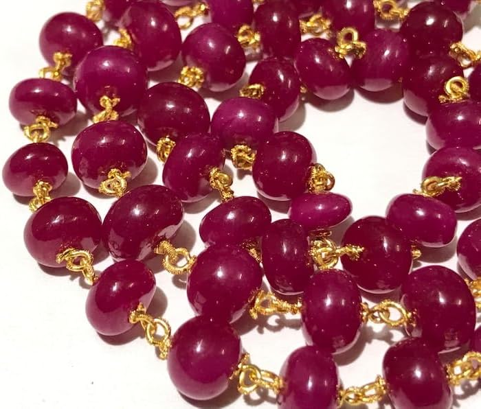 Natural RUBY(treated) RONDELLE SOOMTH Beads 7X9-6X7MM 21 inch long string jewelry making gemstone beads for necklace bracelet