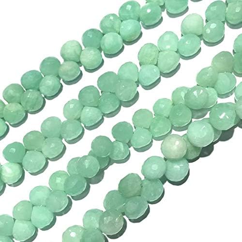 Amazonite Beads Onion Shape 9.5 to 11 mm Natural Amazonite Onion Shape Beads Faceted Loose Amazonite Gemstone Beads Full 8